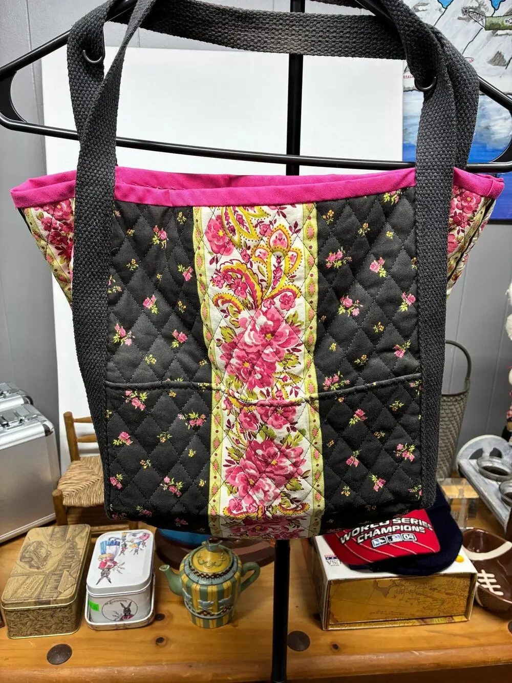 Handcrafted Quilted Tote Bag | Floral Patchwork Purse 10